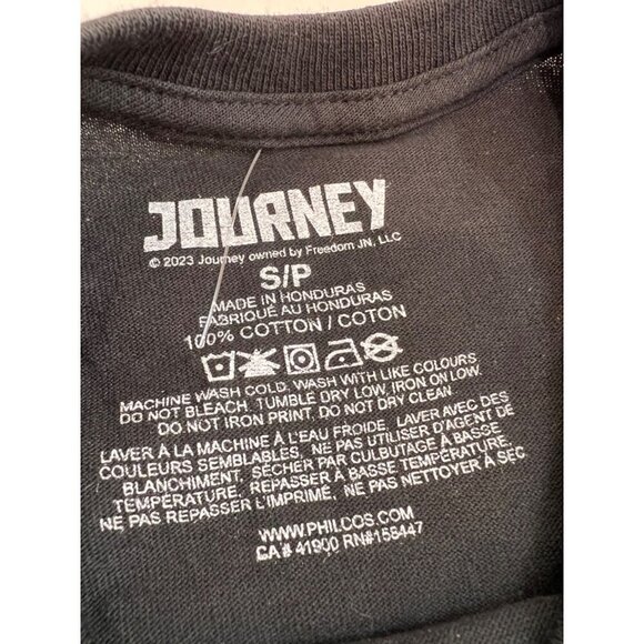 New Journey Size S/P Freedom World Tour T-Shirt Black 100% Cotton - Picture 2 of 8